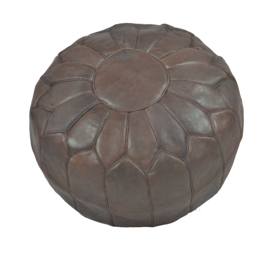 MOROCCAN POUF LUXURY HANDMADE GENUINE LEATHER BASEBALL